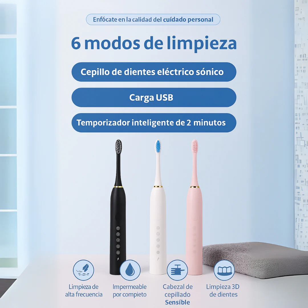 Cepillo Eléctrico WhiteSmile X-3 - ¡Sonrisa más limpia y uniforme!