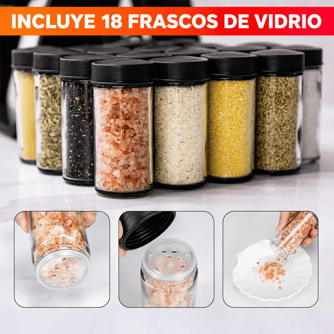 Estante  Giratorio 360 Para Especias - Mantén todas tus especias ordenadas y siempre al alcance