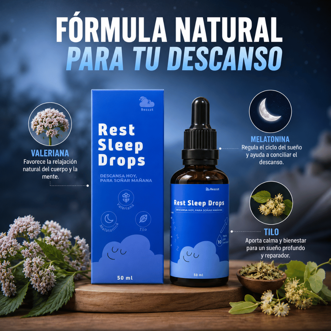 Rest Sleep Drops 50ml- Ayuda a conciliar el sueño y descansar mejor cada noche