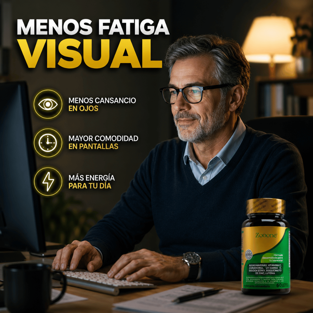 Zooone™ 60 Cápsulas - Nutrición ocular diaria para ver nítido y sin cansancio - 100% Natural