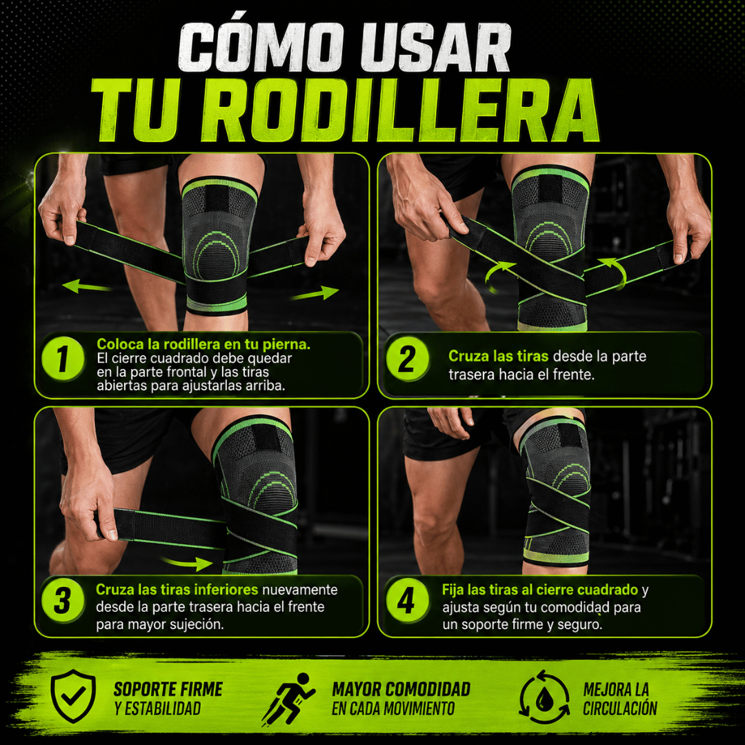 ¡Pack 2 Rodilleras Compresoras Ajustables - Aporta soporte y sensación de alivio en cada movimiento