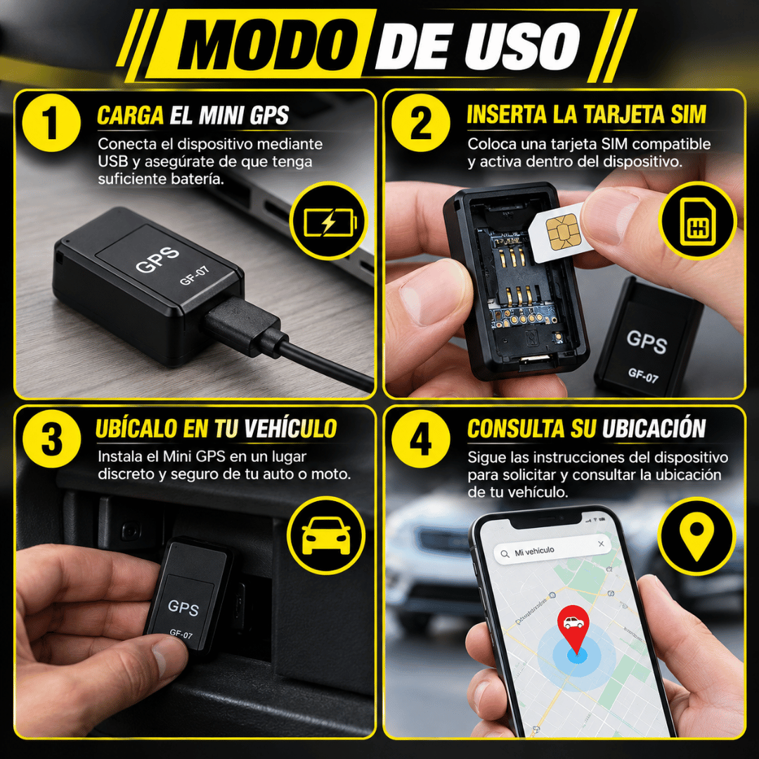 Mini GPS Inteligente - Mayor control y tranquilidad sobre la ubicación de tu vehículo