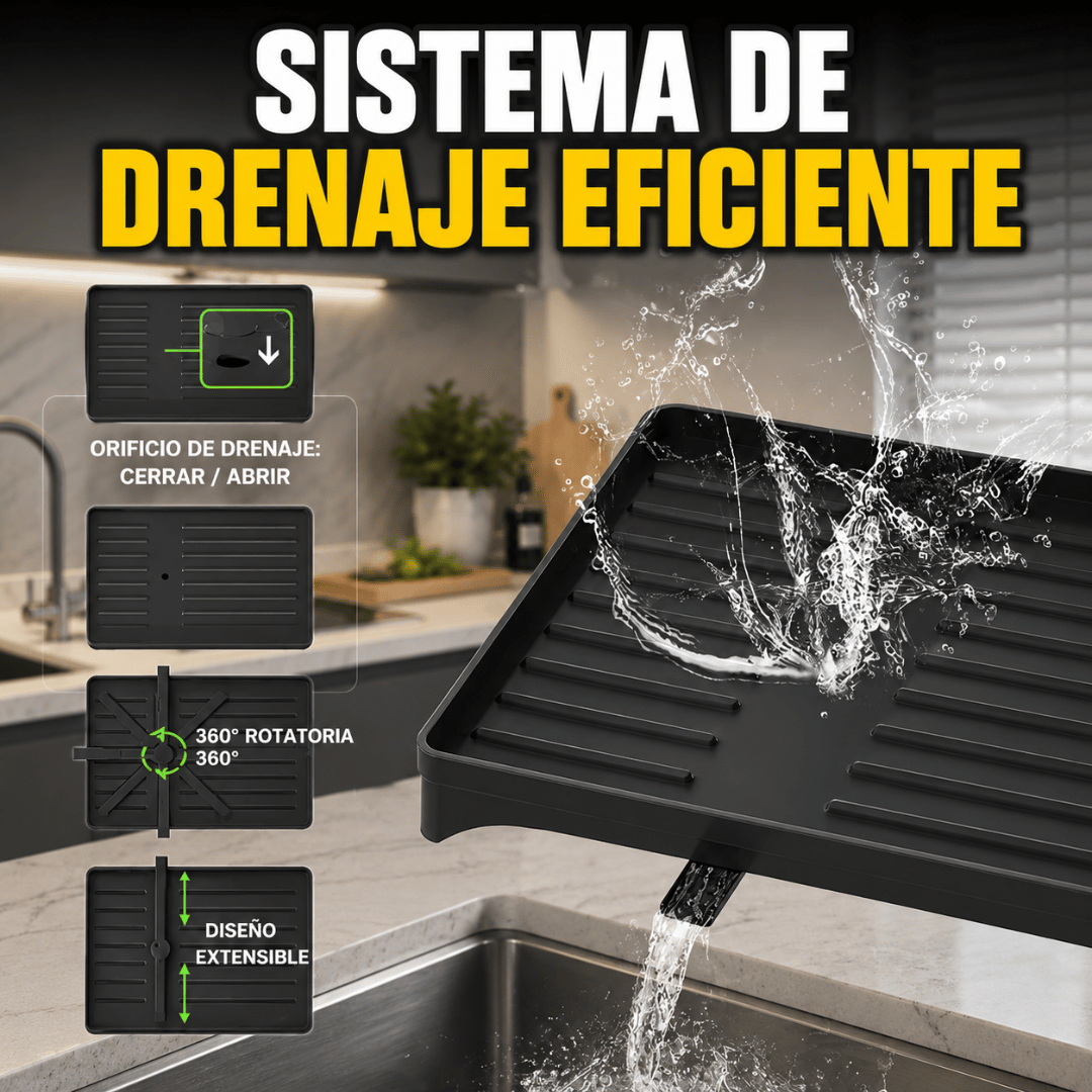 Escurridor de Platos 2 Niveles con Drenaje - Duplica el Espacio y Mantén tu Cocina Siempre Ordenada