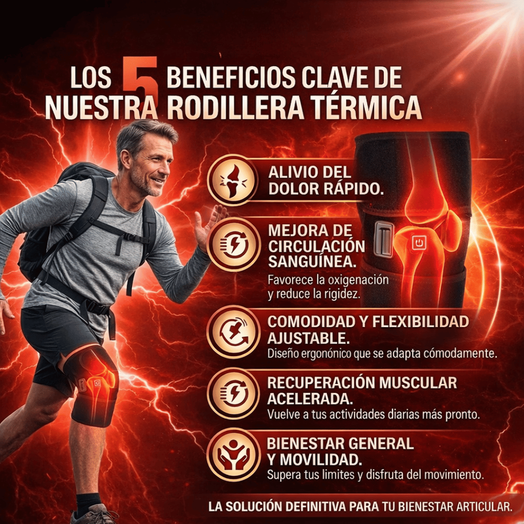Rodillera Térmica - Calor terapéutico para tu rodilla en casa