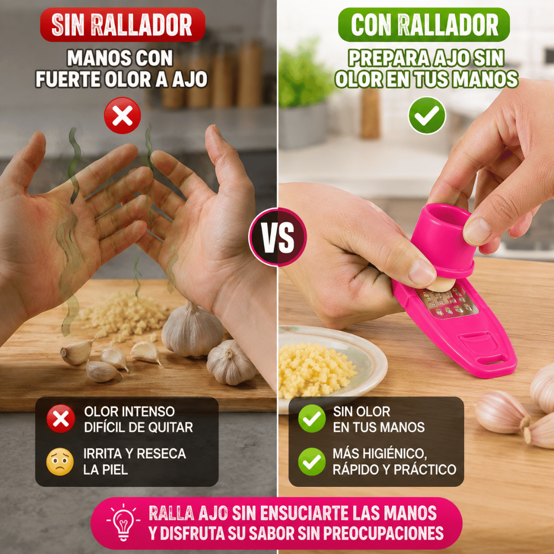 ¡Pack 3 Mini Rayadores de Ajo! - Raya ajo en segundos sin ensuciar tus manos