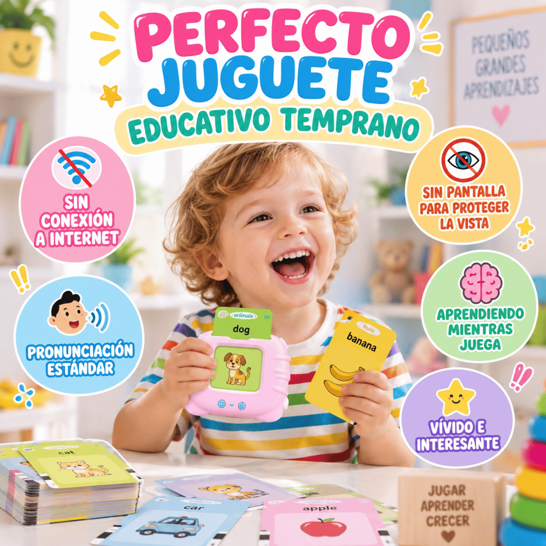 Juego de Tarjetas Interactivas Bilingüe - Ayuda a los niños a aprender nuevas palabras jugando