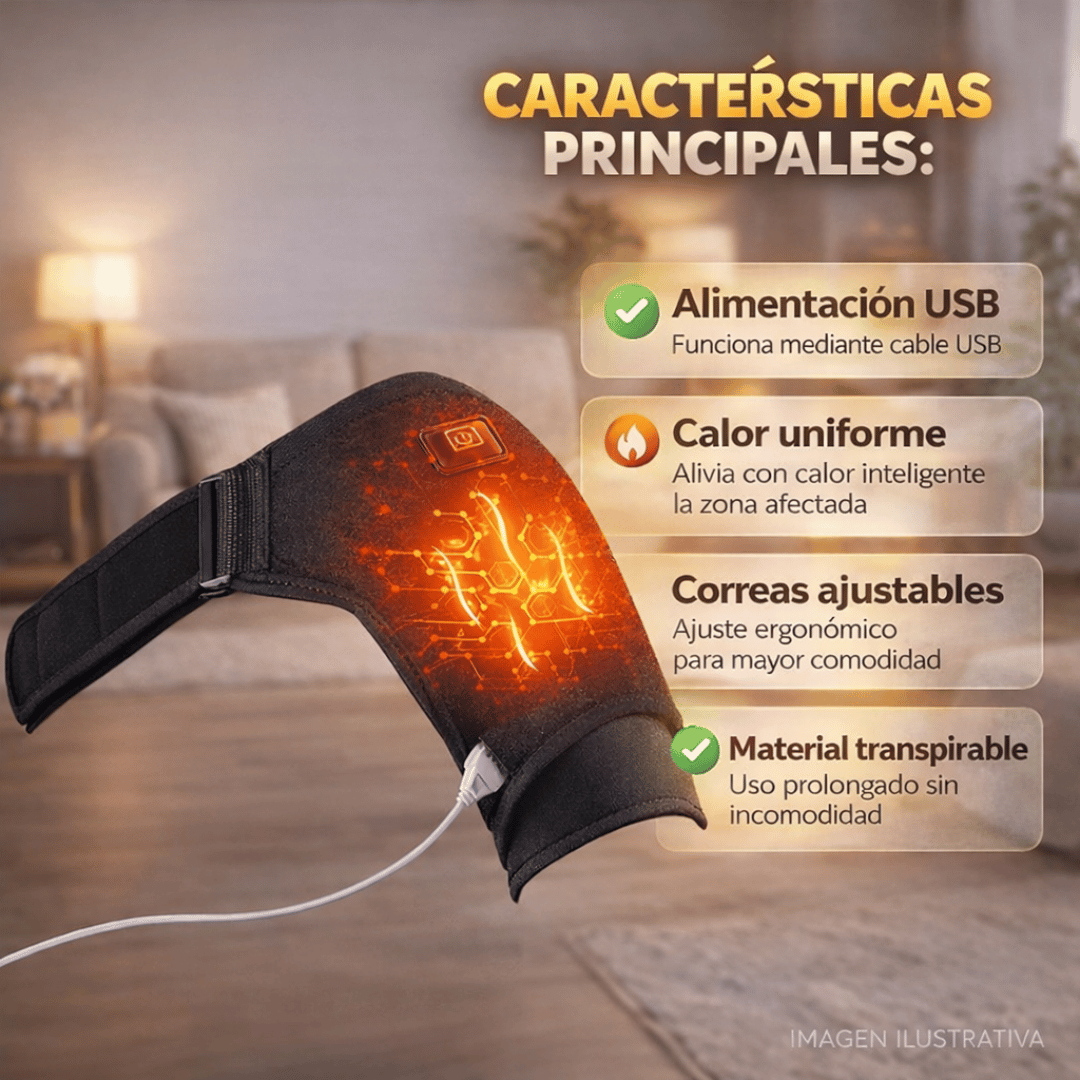 Hombrera Térmica 3 Niveles Calor - Brinda descanso y confort en tu hombro cada día