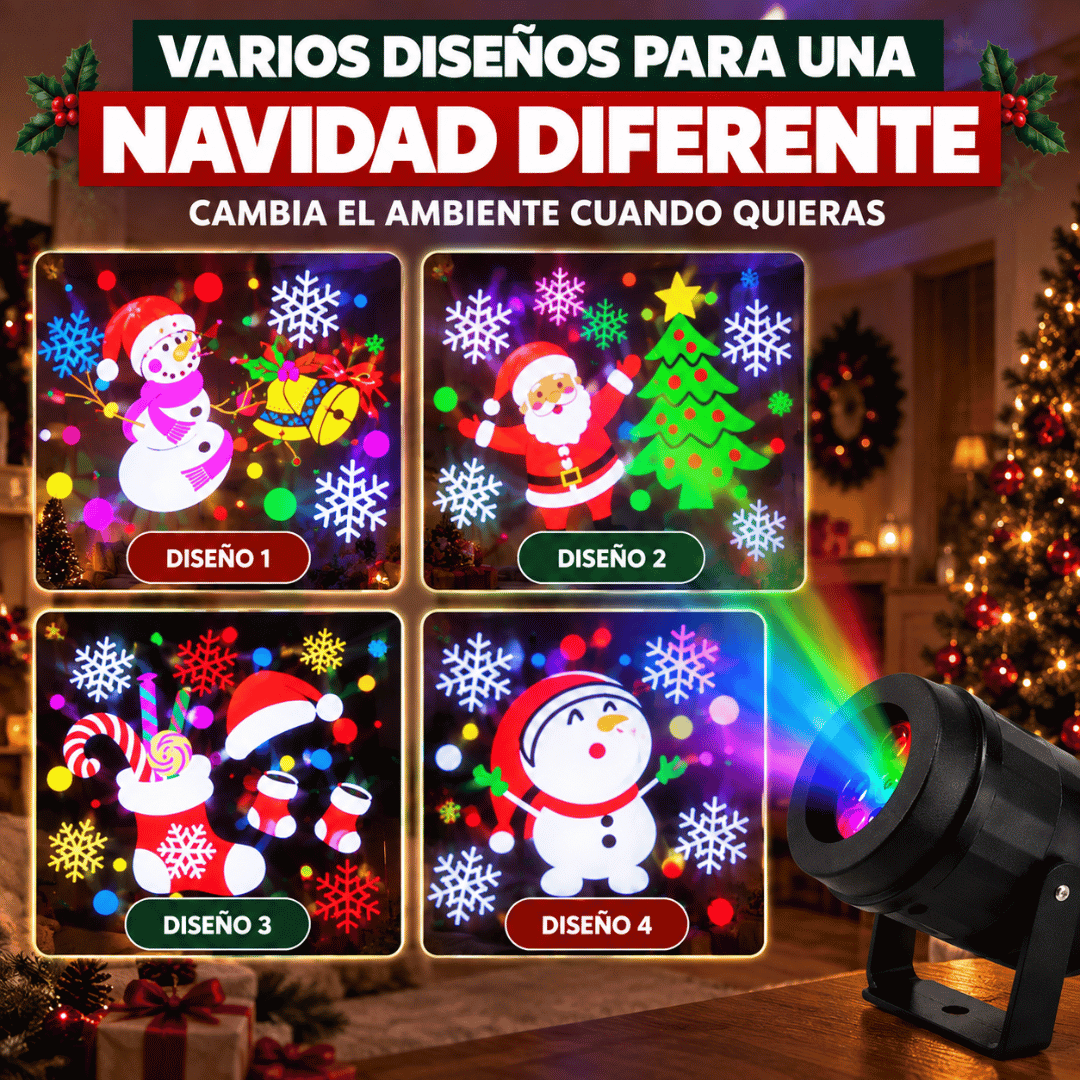 Proyector De Luces Navideñas De Exterior - Transforma tu hogar con una iluminación navideña llena de magia
