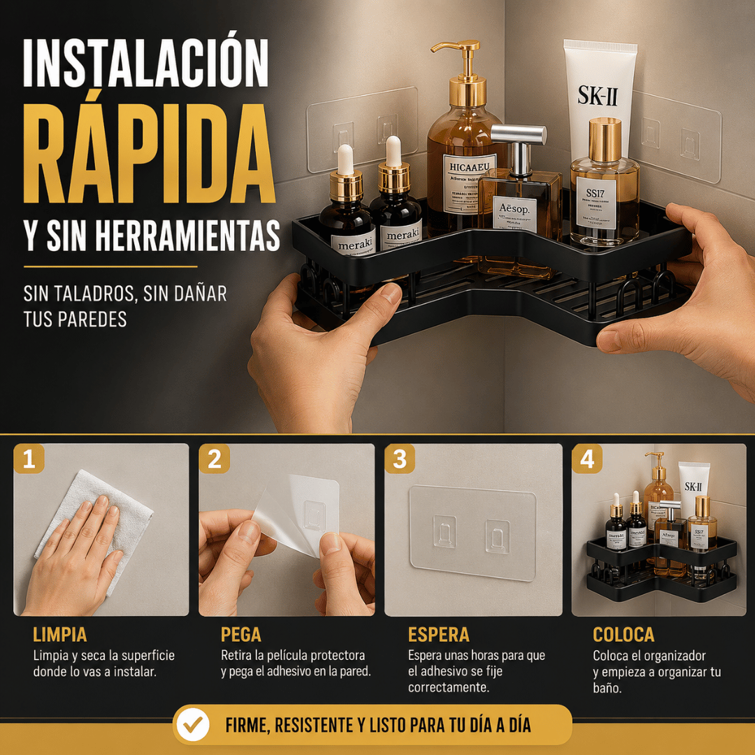 Set Organizador de Baño 5 Piezas - Mantén tus productos siempre organizados y al alcance