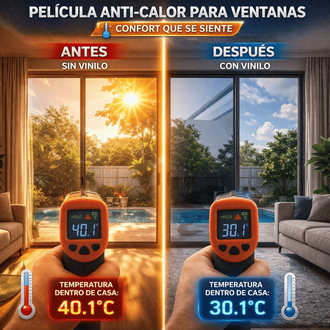 Vinilo UV Efecto Espejo 5M - Más privacidad y ambiente fresco con iluminación natural