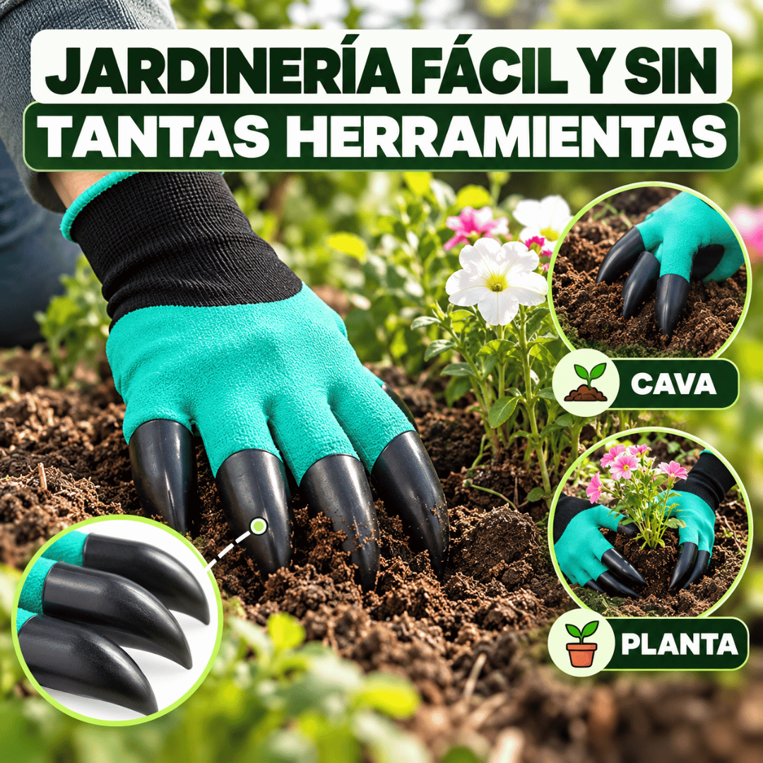 ¡Promo 2x1 Guantes Jardín con Garras Integradas! - Guantes con garras para cavar, plantar y cuidar tu jardín fácilmente