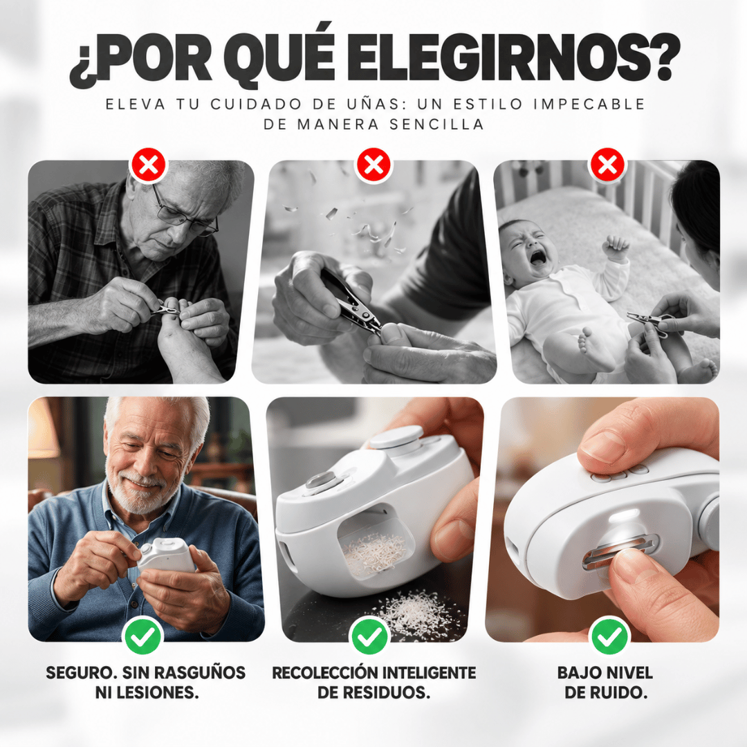 Corta Uñas Eléctrico Portátil - Corta y pule tus uñas de forma rápida y sencilla
