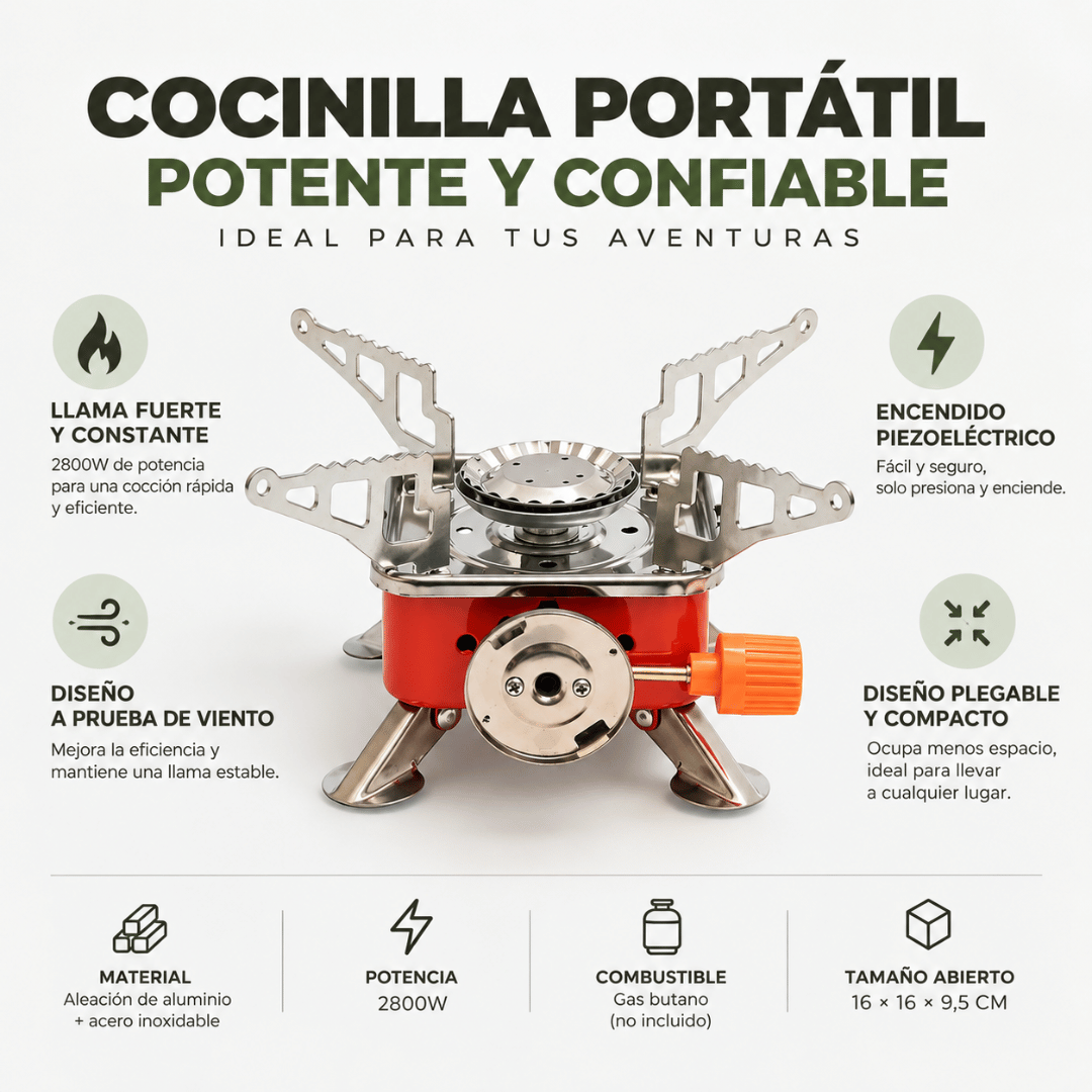 Kit De Cocina Portátil Camping - Prepara tus comidas fácilmente al aire libre