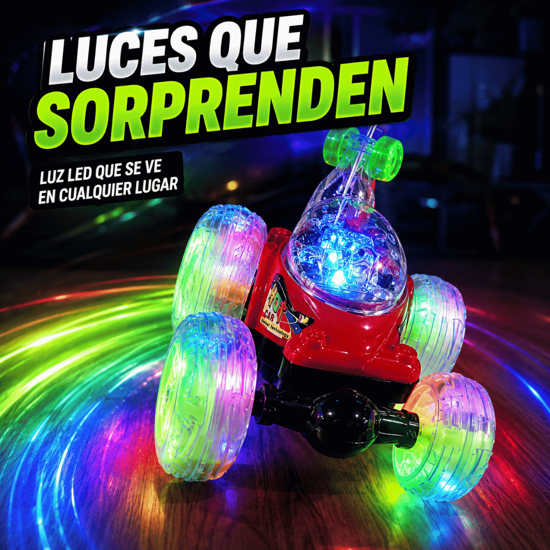 Auto Control Remoto Acrobatico LED - ¡El Regalo Perfecto para el día del niño!