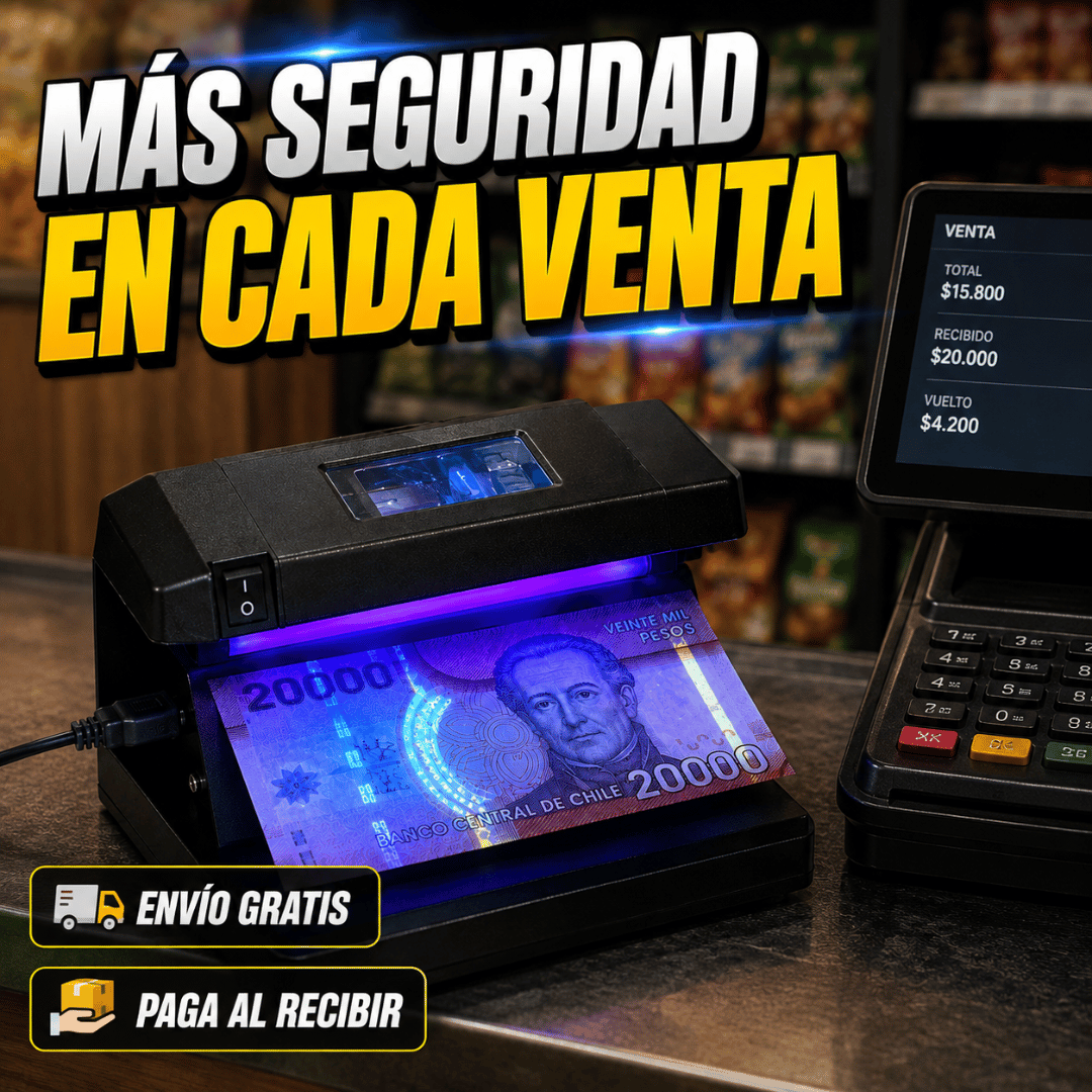 Detector de Billetes Falsos Luz UV - Verifica tus billetes y protege cada venta
