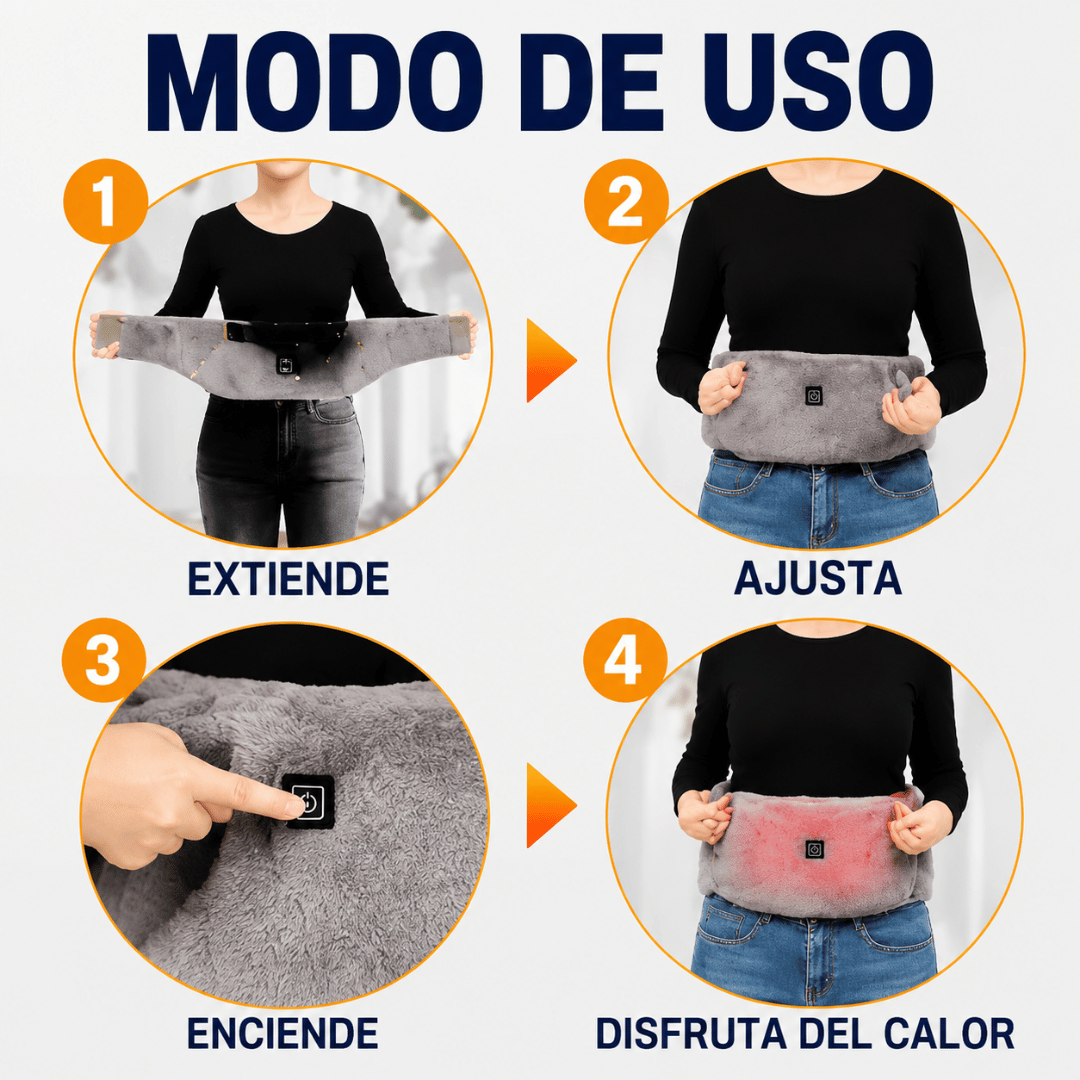 Cinturón Térmico USB - Calor portátil para acompañarte durante tu periodo
