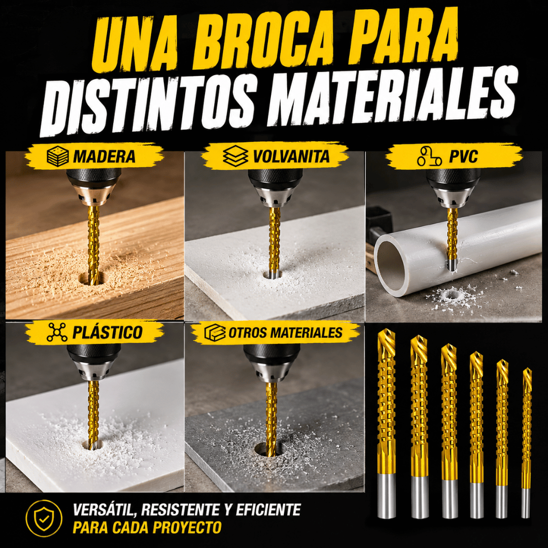 Set 6 Brocas de Sierra Dentada - Perfora y realiza cortes laterales con la misma broca