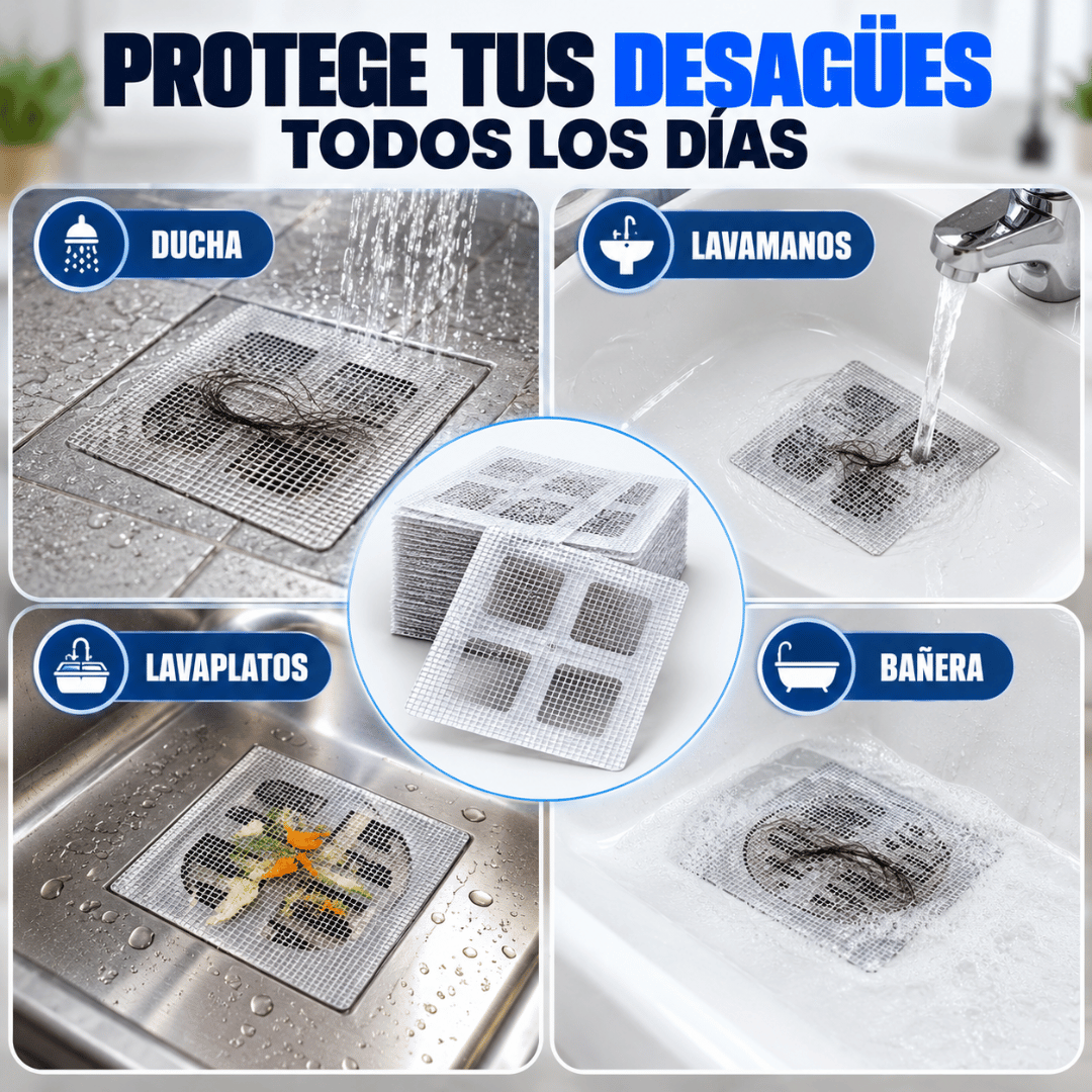 ¡Promo Rejilla Anti Pelos x50! - Protege tus desagües de pelos y residuos fácilmente