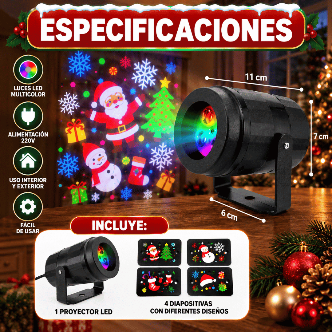 Proyector De Luces Navideñas De Exterior - Transforma tu hogar con una iluminación navideña llena de magia