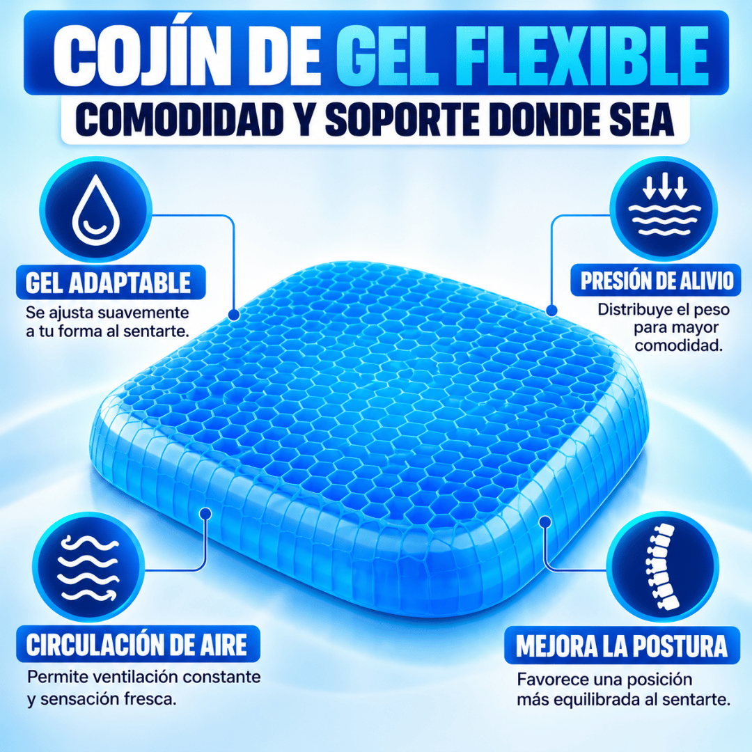 Pack 2 Cojines de Gel Ortopedico - Soporte flexible para una postura más cómoda