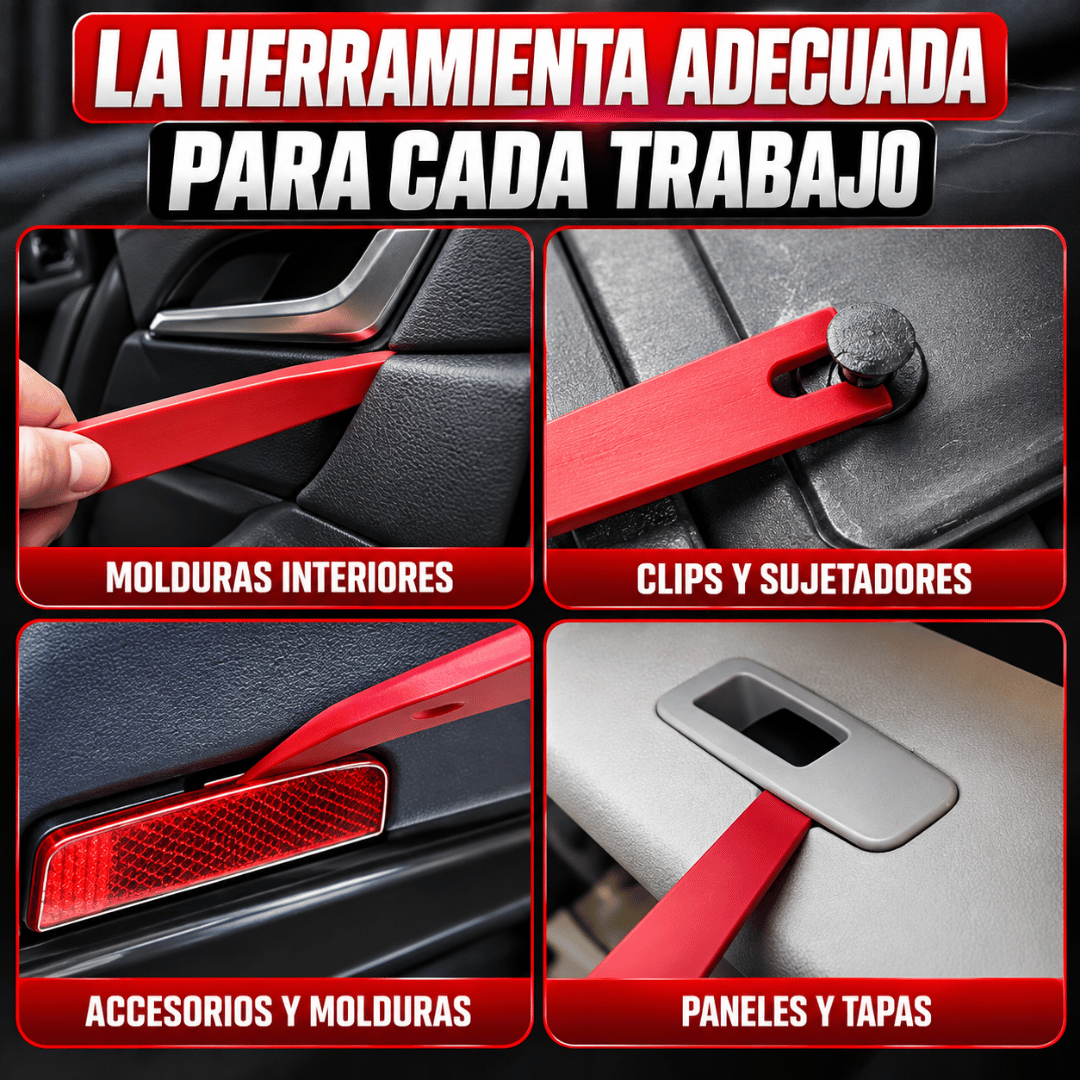 Kit 19 Piezas Desmontaje Molduras Panel - Desmonta el interior de tu auto de forma práctica y cuidadosa