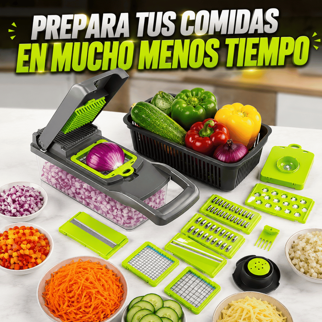 Picador de Verduras Multifuncional - Acelera la preparación de todas tus comidas