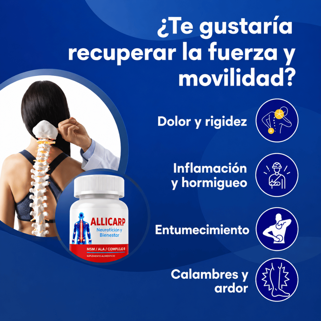 Allicarp Neurogent 30 Cápsulas - Apoya la salud nerviosa y mejora tu bienestar diario