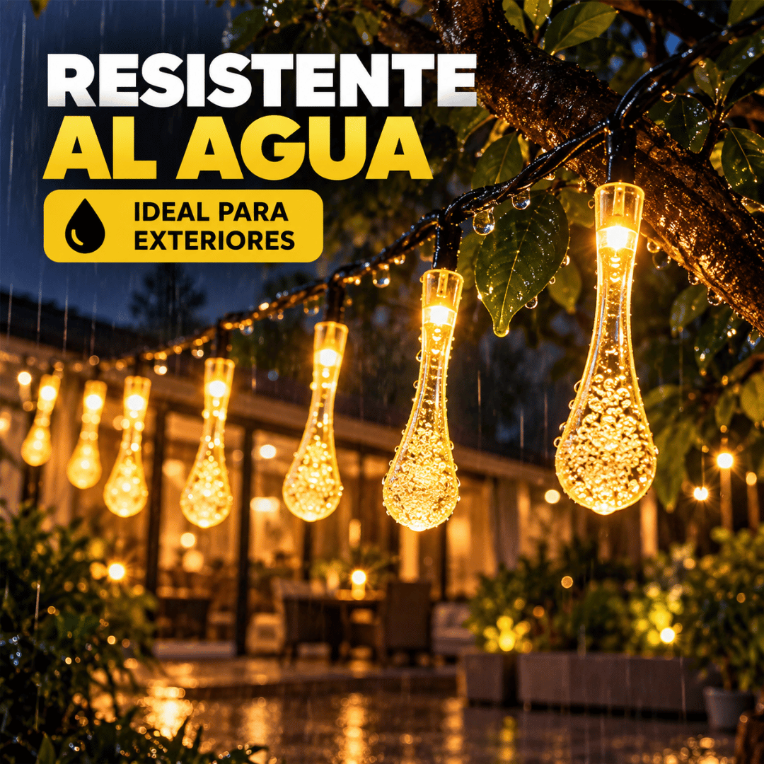 ¡Promo 2x1 Guirnaldas De Luces Solares Decorativas! - Transforma tu jardín con una iluminación cálida y decorativa