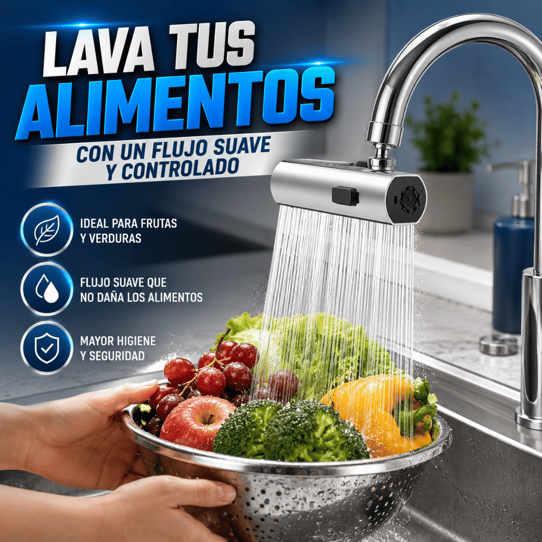 Grifo Inteligente Ahorrador 4 en 1 - Optimiza el uso de agua en cada tarea de tu cocina
