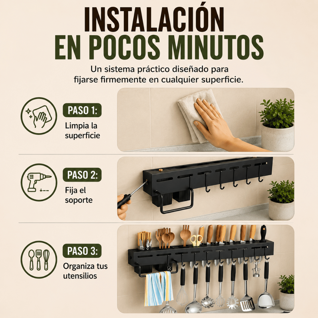 Organizador Utensilios de Cocina - Mantén tus utensilios siempre ordenados y al alcance
