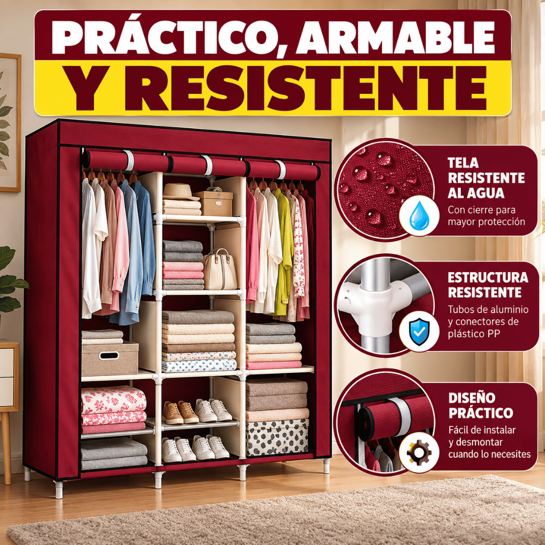 Armario Closet Armable - Organiza tu ropa y aprovecha mejor cada espacio
