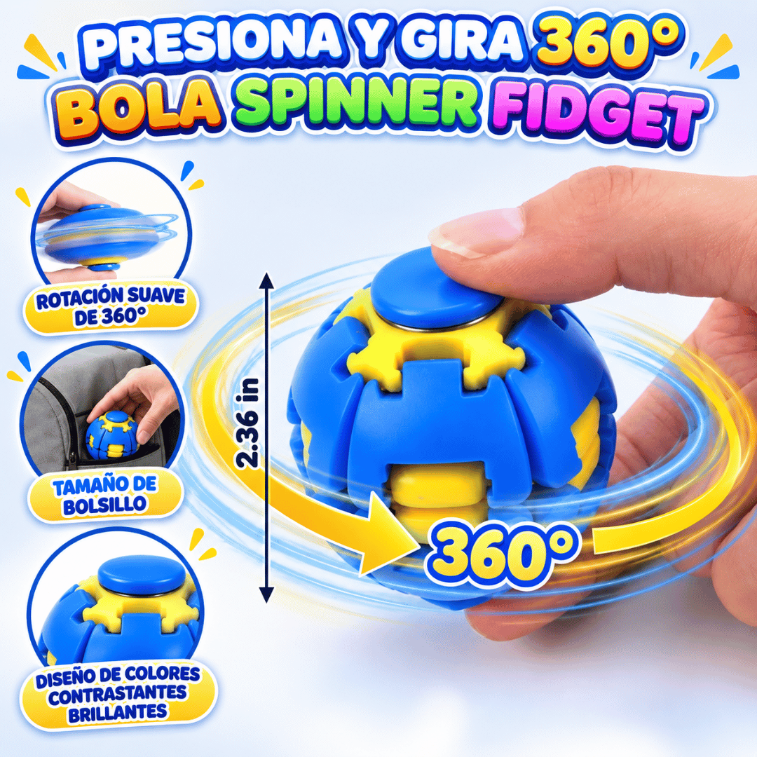 ¡Pack 2 Pelotas Antiestrés Giratoria! - Diversión sensorial para mantener sus manos ocupadas