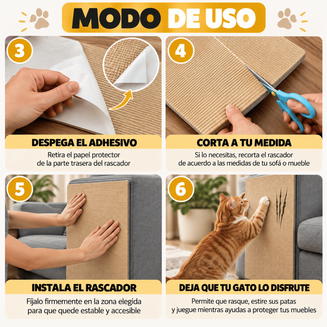 ¡Promo 2x1 Rascador Adhesivo Para Gatos! - Protege tus muebles de los arañazos de tu gato