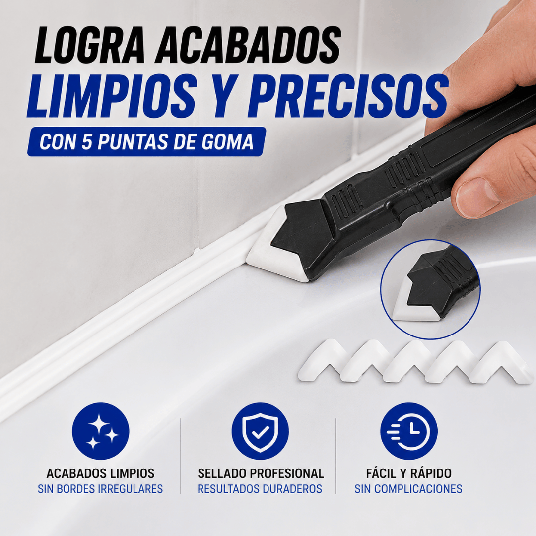 Kit Raspador + Silicona para Baño/Cocina - Facilita la eliminación de silicona en juntas y superficies