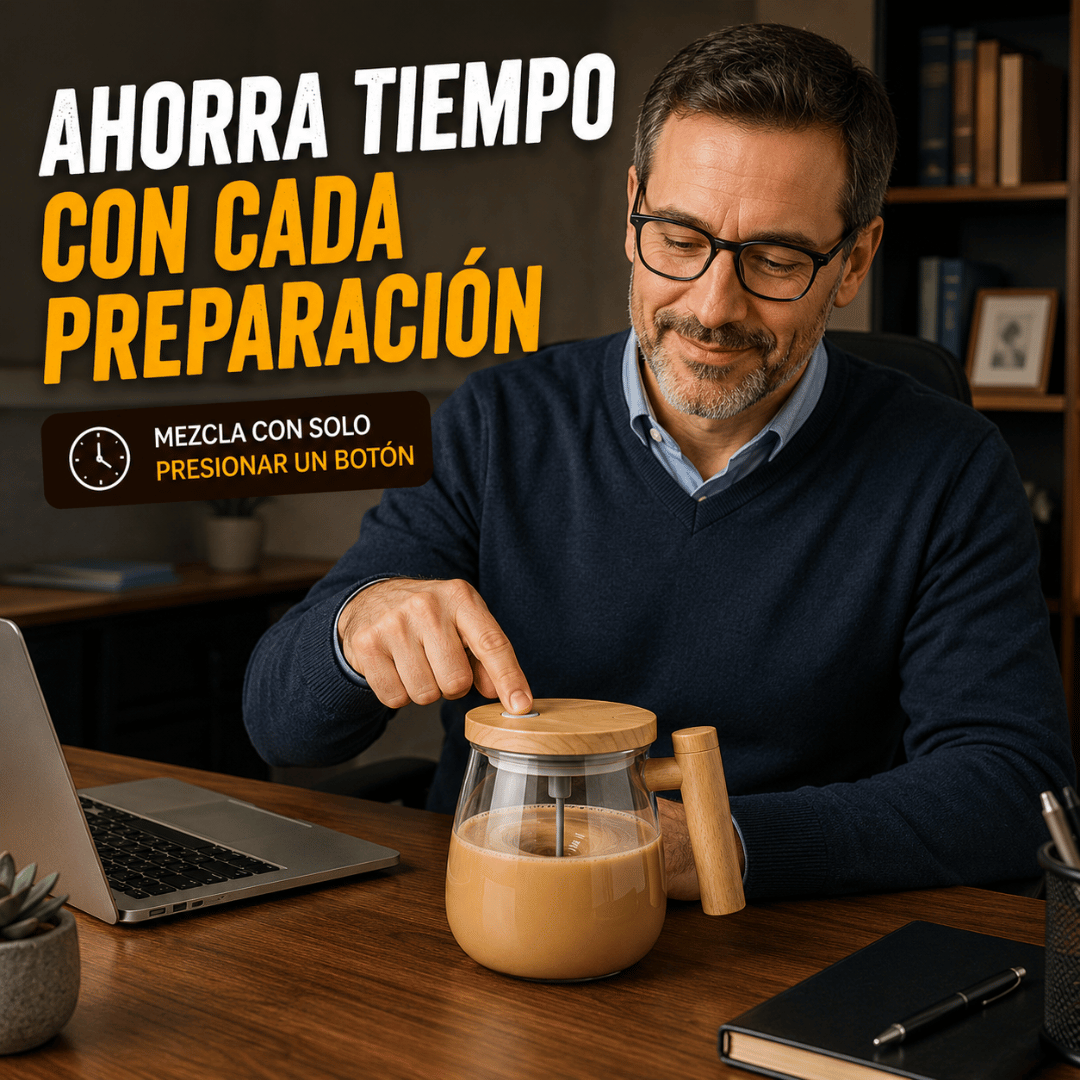 Taza Mug Con Mezclador Automatico – Adiós a los Grumos, Mezcla Perfecta en Segundos
