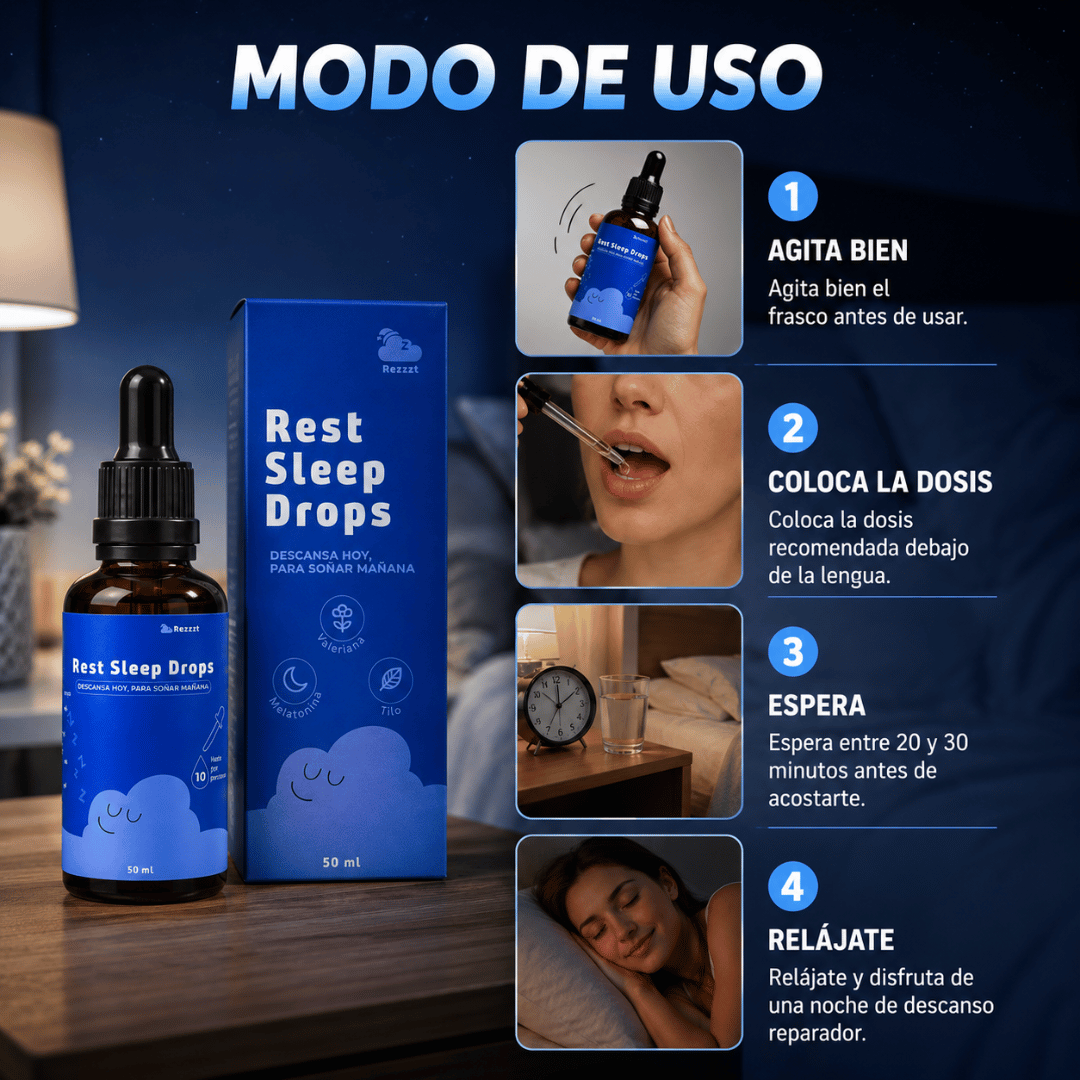 Rest Sleep Drops 50ml- Ayuda a conciliar el sueño y descansar mejor cada noche