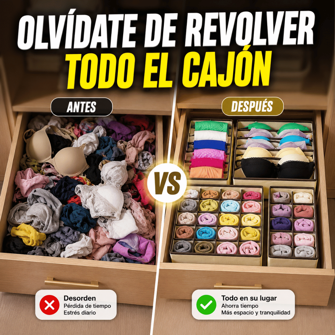 Set De 4 Organizadores De Ropa Interior - Mantén tu ropa interior ordenada y siempre al alcance de la mano