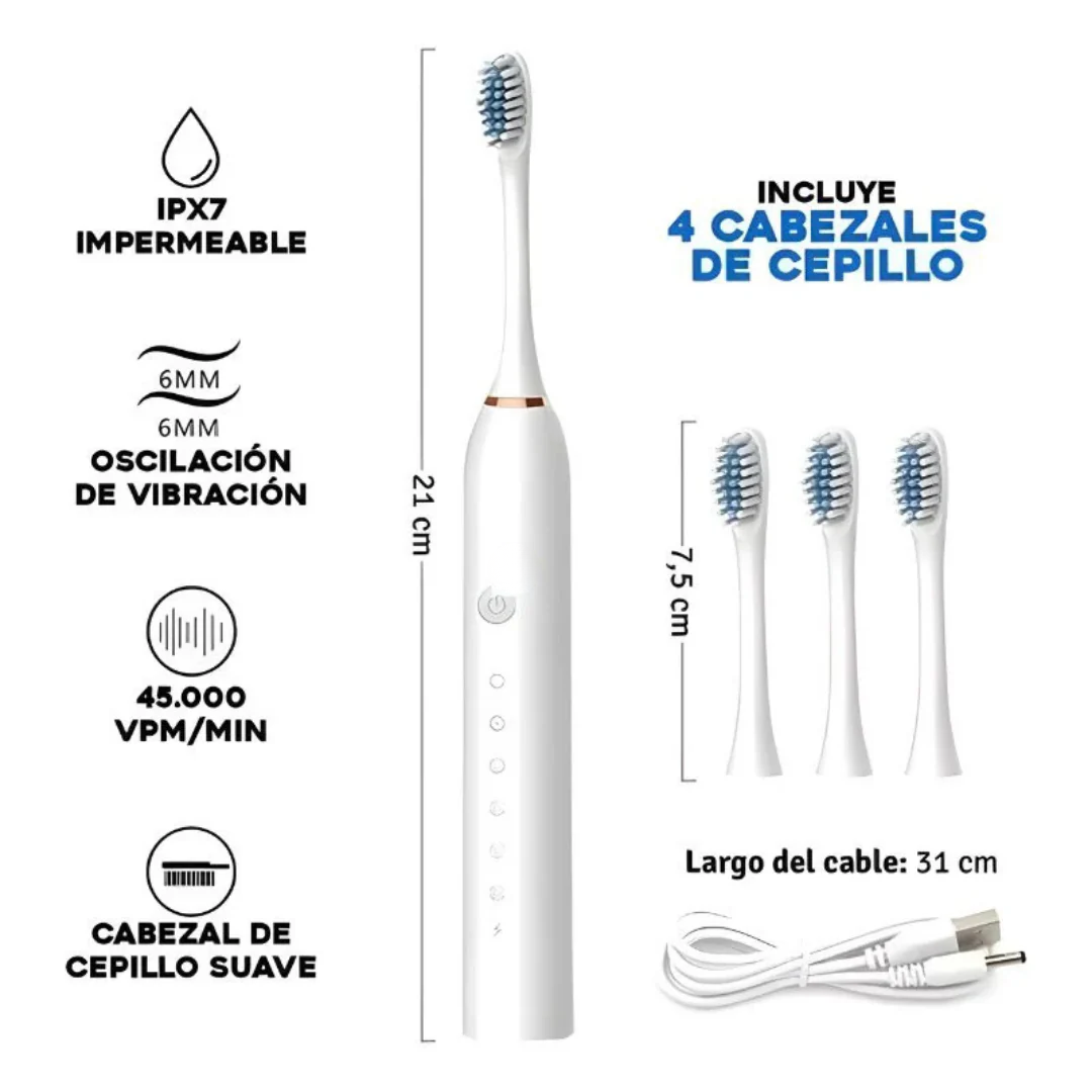 Cepillo Eléctrico WhiteSmile X-3 - ¡Sonrisa más limpia y uniforme!