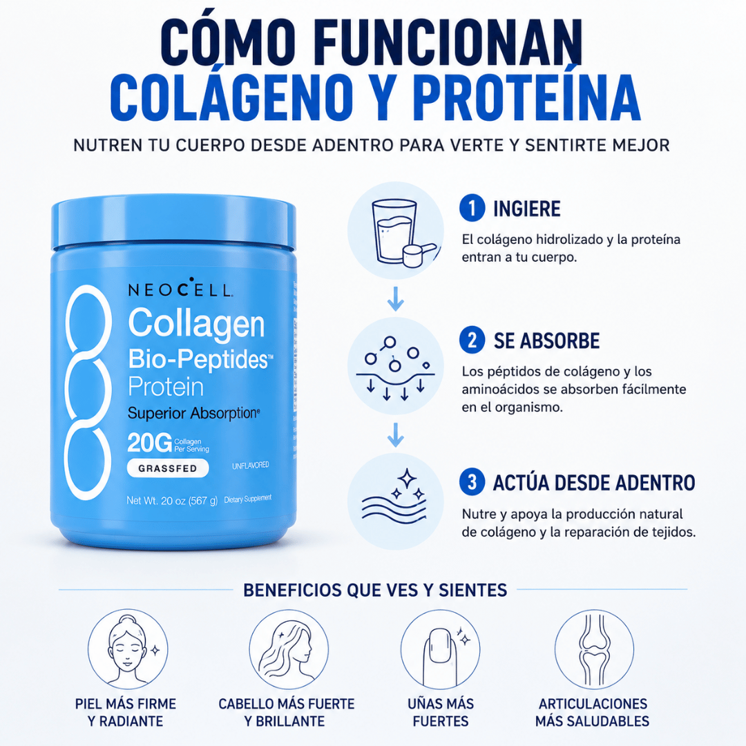 Neocell™ Colageno - Fortalece tu piel, cabello y uñas con cada porción