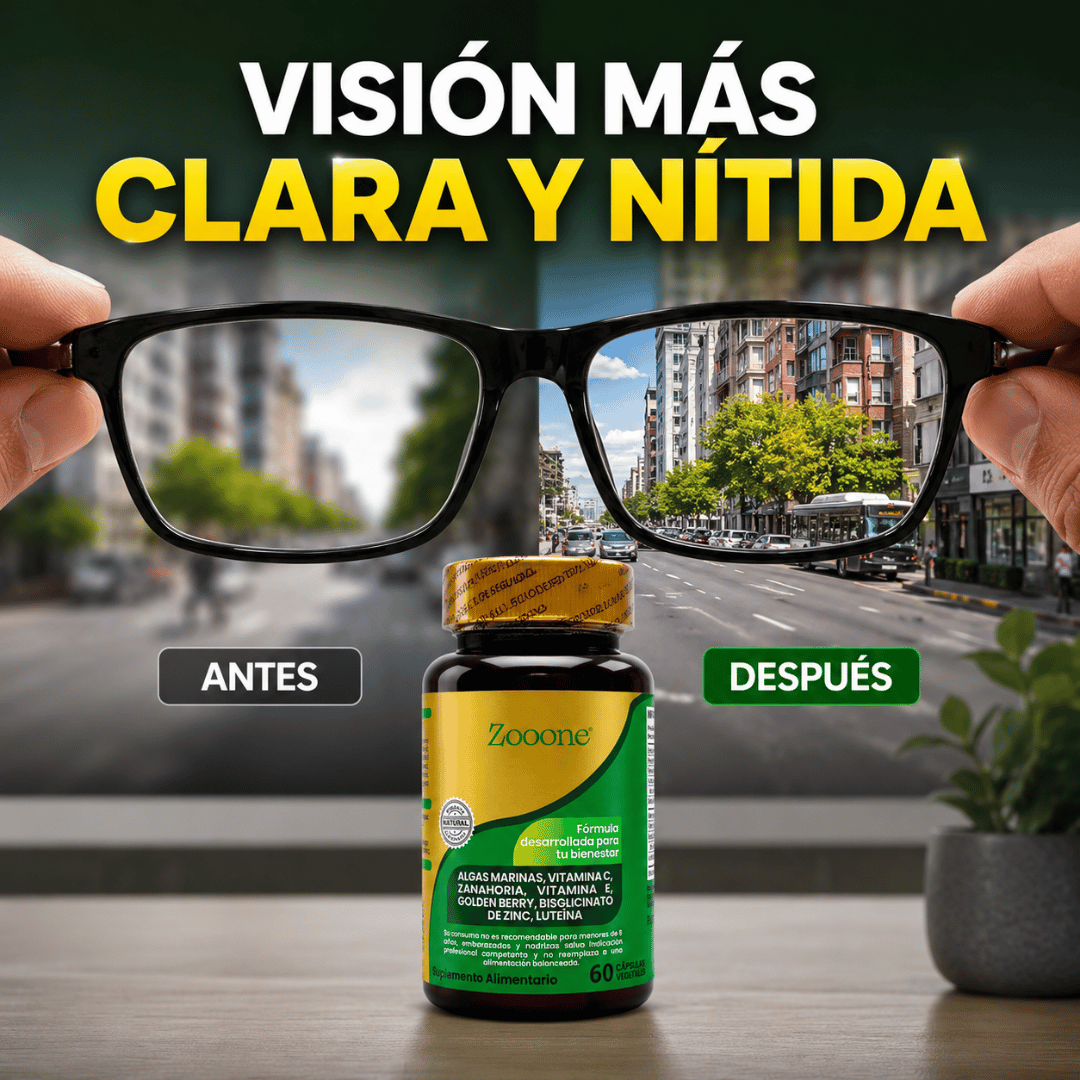 Zooone™ 60 Cápsulas - Nutrición ocular diaria para ver nítido y sin cansancio - 100% Natural