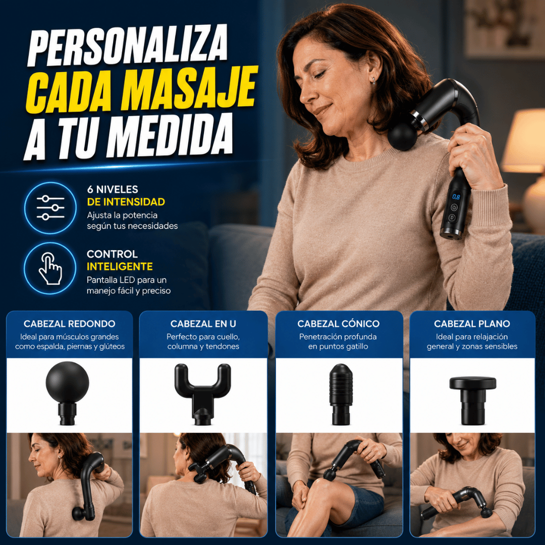 Masajeador Muscular 4 en 1 - Alivia la tensión muscular y relaja tu cuerpo desde casa