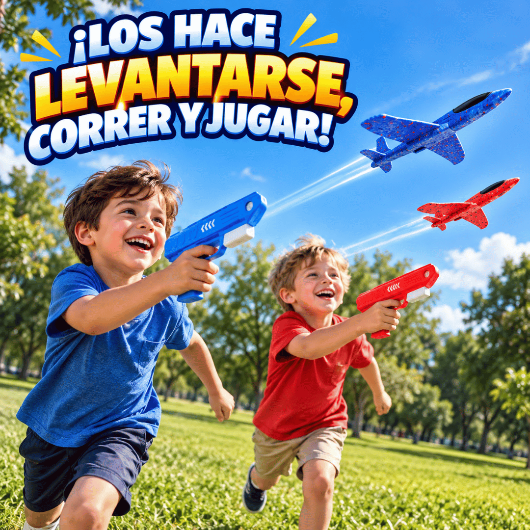 ¡Promo 2x1 Pistola Lanzadora de Aviones! - El regalo ideal para llenar sus días de diversión y movimiento
