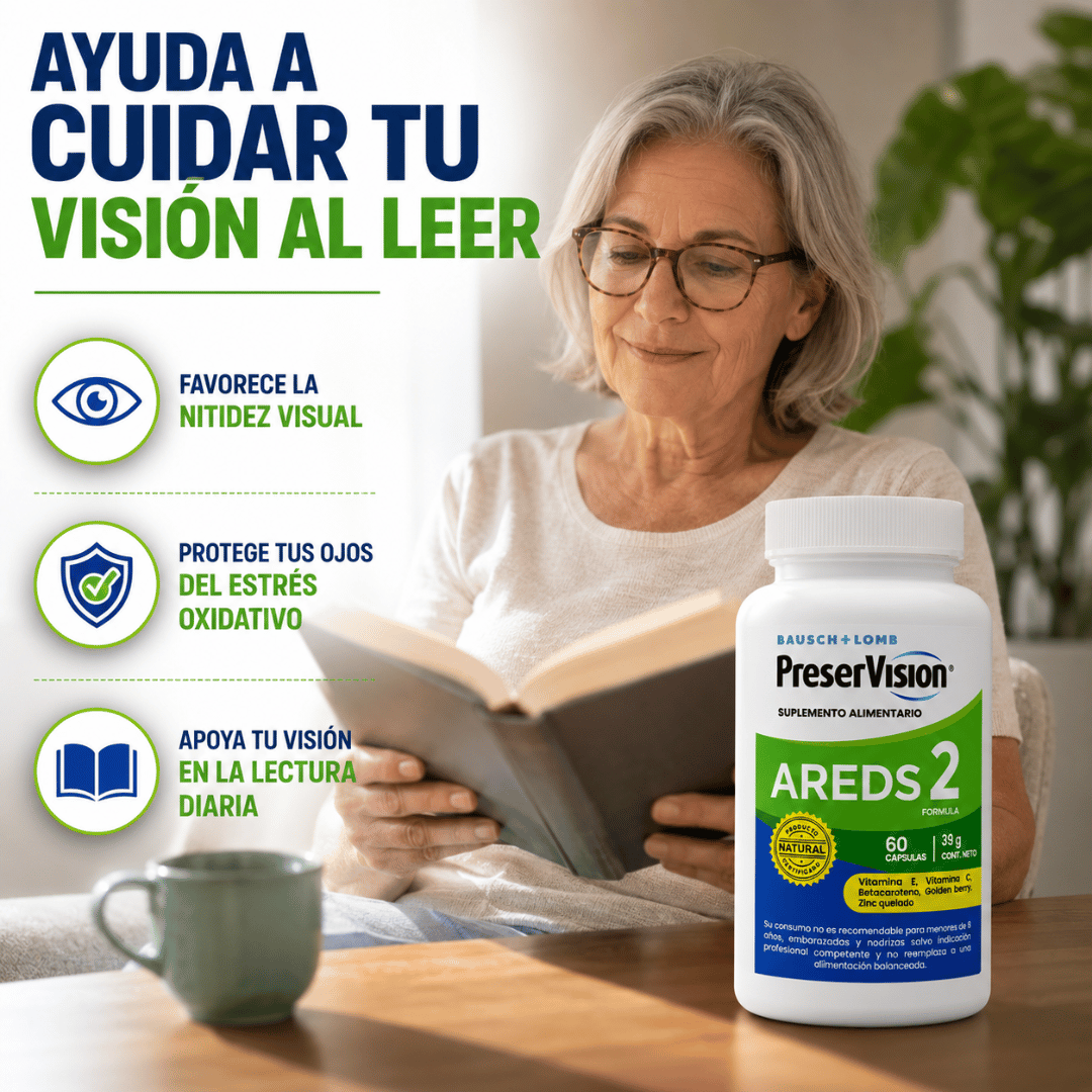 PreserVision AREDS 2 60 Cápsulas - Fórmula avanzada para el cuidado de tus ojos