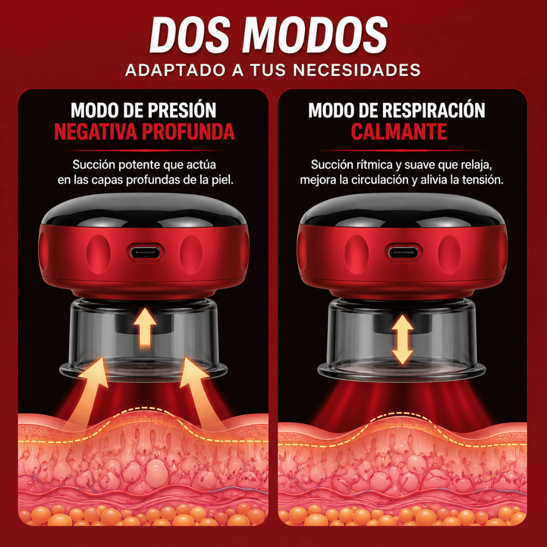 Masajeador Ventosa Terapéutica Eléctrica - Alivia la tensión muscular y relaja tu cuerpo desde casa.