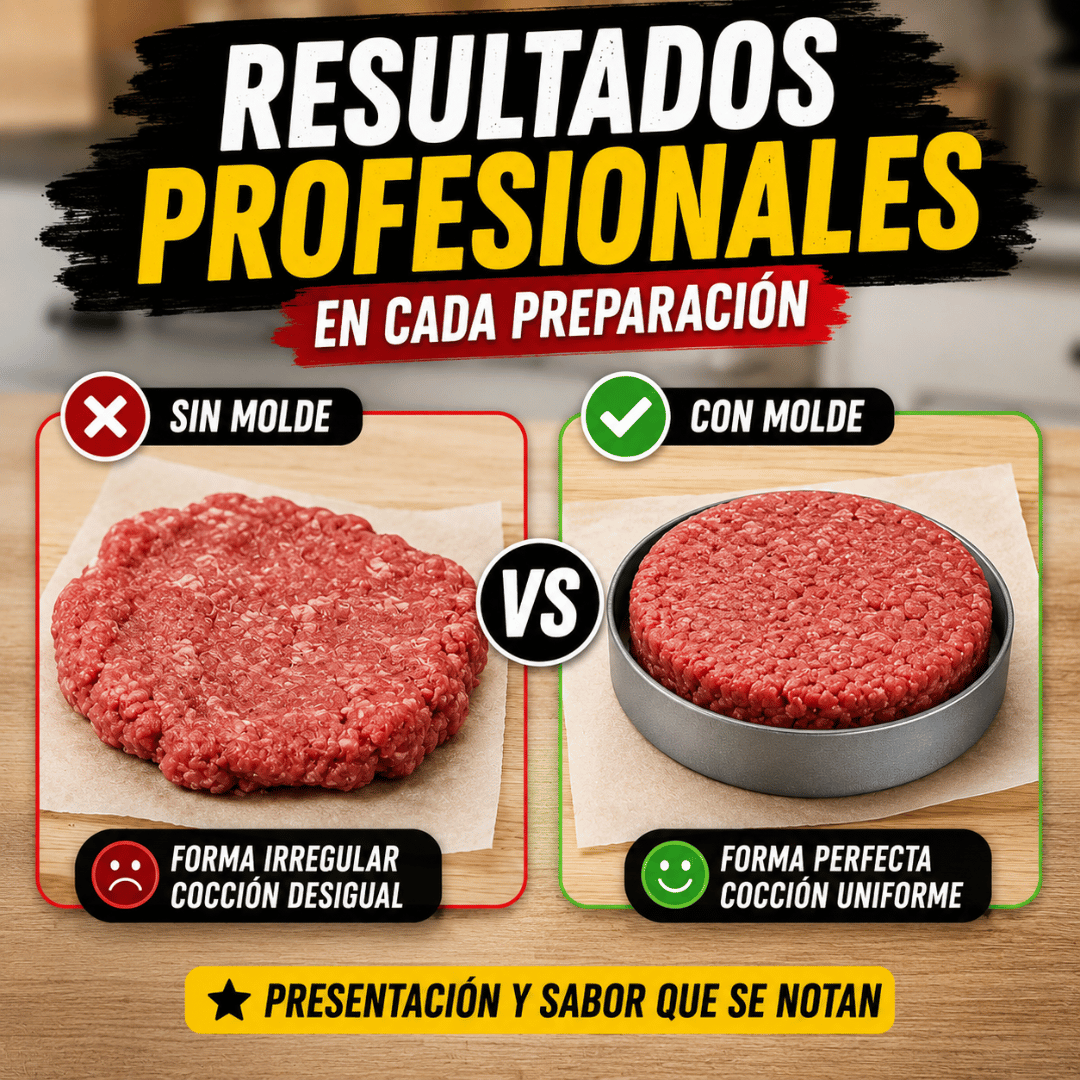 ¡Promo 2x1 Molde Prensa para Hamburguesa! - Hamburguesas Perfectas en Cada Preparación