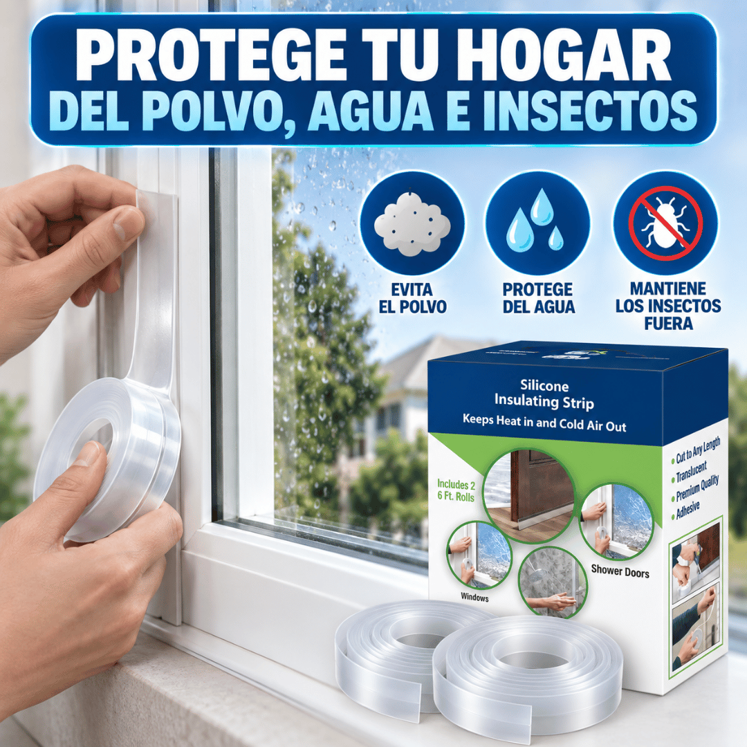 ¡Promo 2x1 Cinta Aislante Puertas y Ventana 2.5 M! - Sella puertas y ventanas para un hogar más protegido y confortable