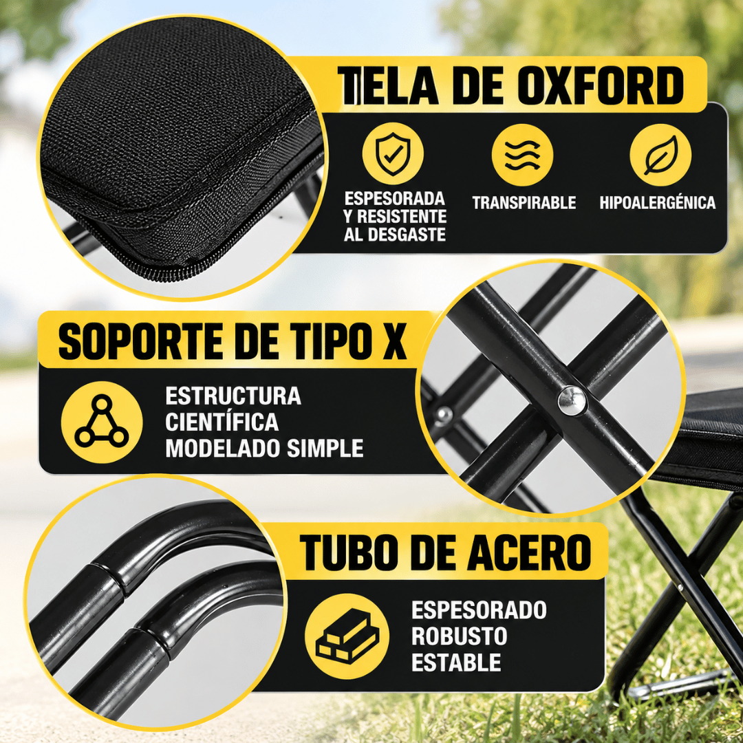Asiento Plegable Descanso Express - Descansa cómodamente donde quieras con tu asiento portátil