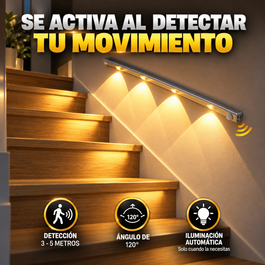 ¡Promo 2x1 Barra LED Moderna con Sensor de Movimiento 50cm! - Iluminación automática justo cuando la necesitas