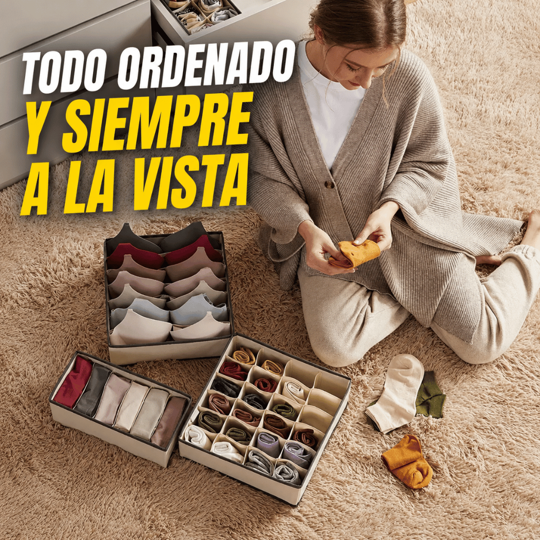 Set De 4 Organizadores De Ropa Interior - Mantén tu ropa interior ordenada y siempre al alcance de la mano