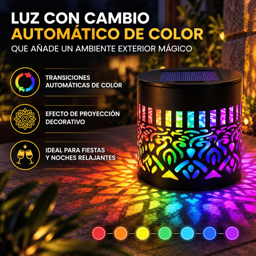 Lámpara Solar Proyector Mandala - Transforma tus exteriores con una iluminación única y decorativa